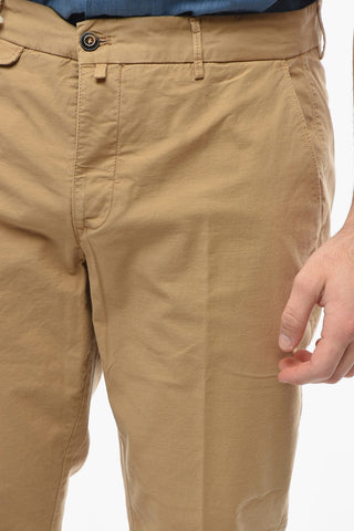 Pantaloni Chino in Cotone Stretch a Vita Regolare