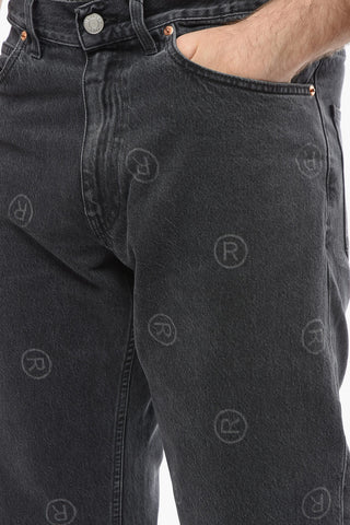 All Over Monogram Dark Wash Relaxed Fit Jeans 21cm