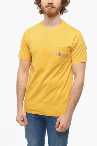 T-Shirt a Tinta Unita con Taschino