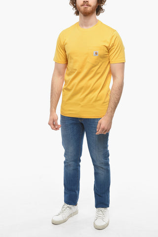 T-Shirt a Tinta Unita con Taschino