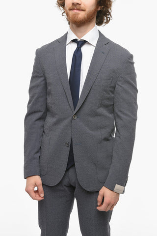 Pink Check GATE Wool and Silk Stretchy Suit