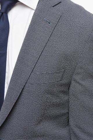 Pink Check GATE Wool and Silk Stretchy Suit