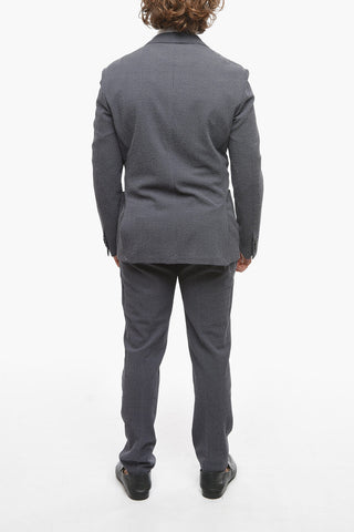 Pink Check GATE Wool and Silk Stretchy Suit