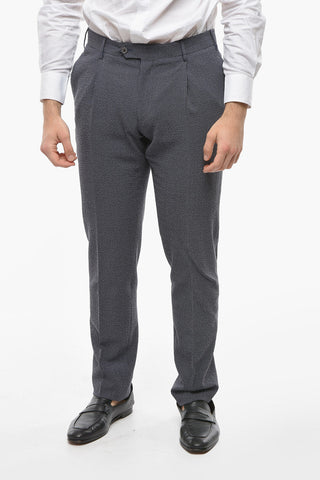 Pink Check GATE Wool and Silk Stretchy Suit