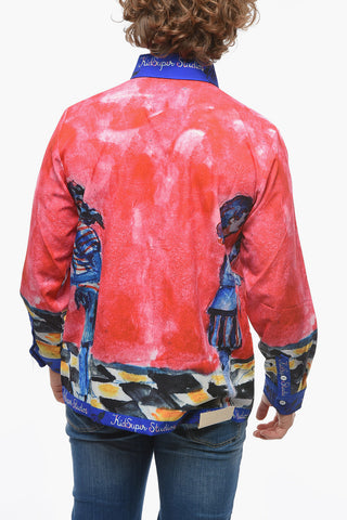 All Over Printed Shirt with Logo