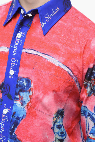 All Over Printed Shirt with Logo