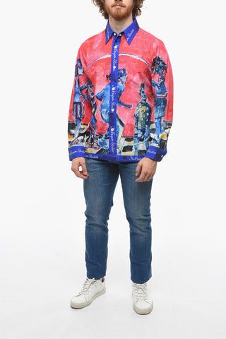 All Over Printed Shirt with Logo