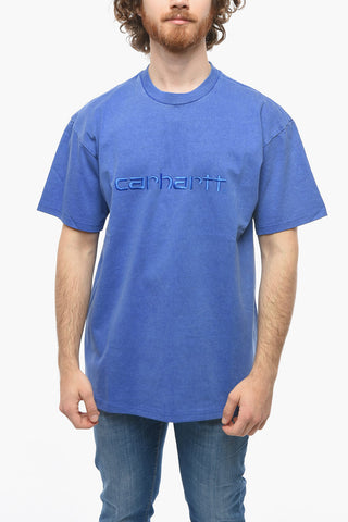 T-Shirt Girocollo con Logo Ricamato