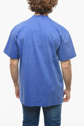 T-Shirt Girocollo con Logo Ricamato