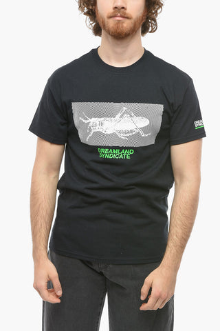 Contrasting Printed Crew-Neck T-shirt