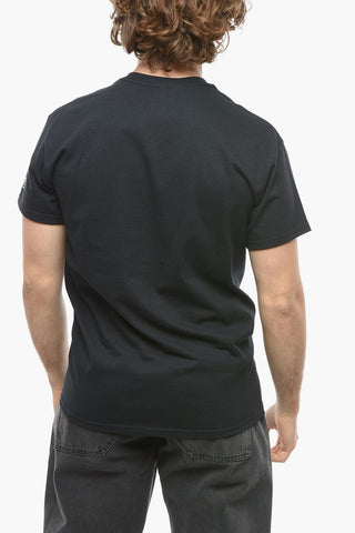 Contrasting Printed Crew-Neck T-shirt