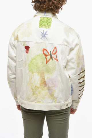 MCQ Oversize watercolor effect denim jacket