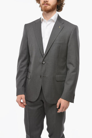 CC COLLECTION Notch Lapel RIGHT Bird's Eye Virgin Wool Suit