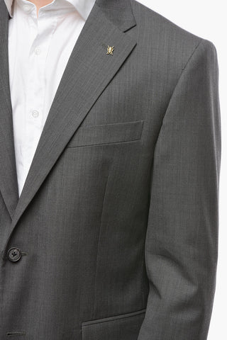 CC COLLECTION Notch Lapel RIGHT Bird's Eye Virgin Wool Suit