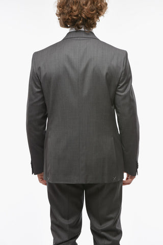 CC COLLECTION Notch Lapel RIGHT Bird's Eye Virgin Wool Suit