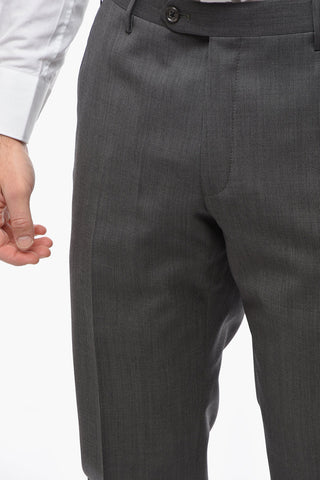 CC COLLECTION Notch Lapel RIGHT Bird's Eye Virgin Wool Suit