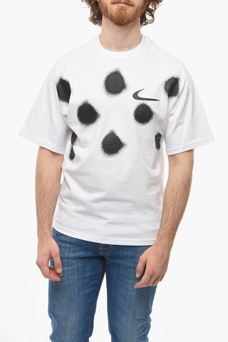 OFF WHITE Spray Printed Effect Crew-Neck T-shirt