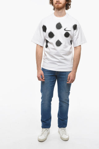 OFF WHITE Spray Printed Effect Crew-Neck T-shirt