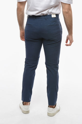 Pantaloni a Una Pince Slim Fit a Quadri