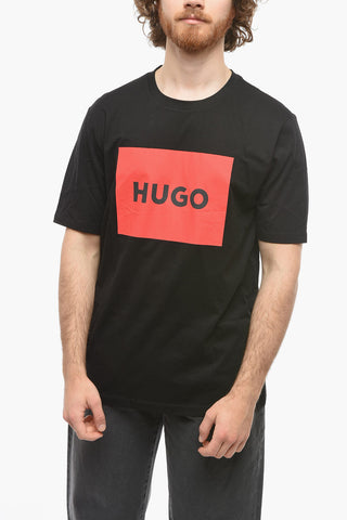 Contrasting Logo-Printed Crew-Neck T-shirt