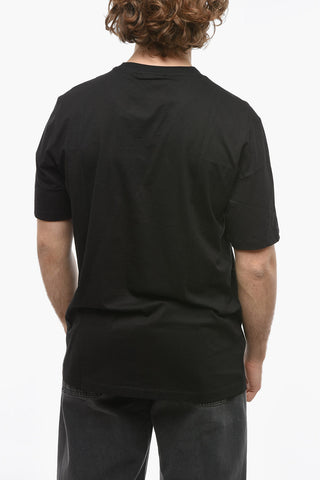 Contrasting Logo-Printed Crew-Neck T-shirt