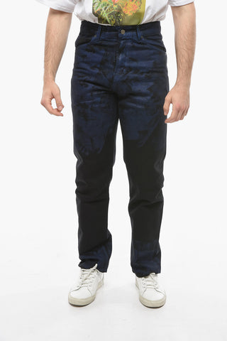 Jeans Bicolore Effetto Acid Wash 20cm