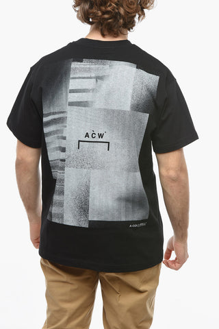 T-Shirt Girocollo Stampata sul Dietro