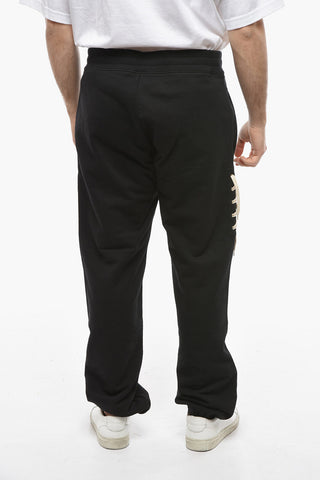2 Pockets Cotton Joggers with Lace-up Detail