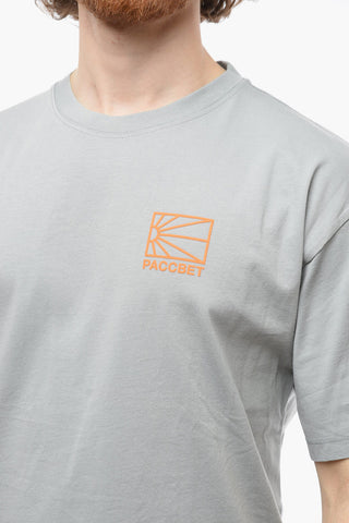 Cotton Crew-Neck T-shirt with Embossed Print