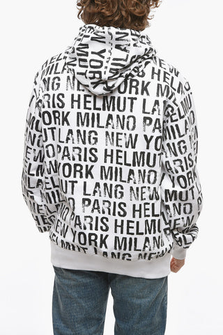 Felpa Hoodie ALL OVER in Cotone con Motivo Monogram