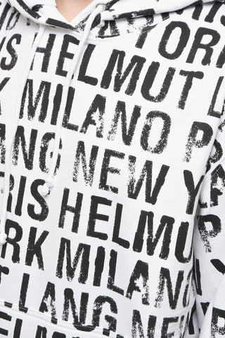 Felpa Hoodie ALL OVER in Cotone con Motivo Monogram