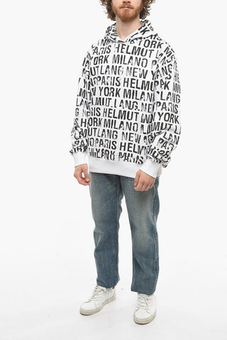 Felpa Hoodie ALL OVER in Cotone con Motivo Monogram
