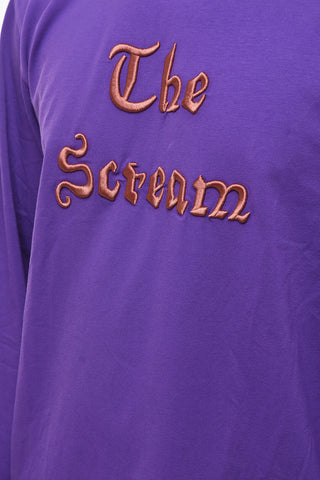 T-Shirt Girocollo THE SCREAM in Cotone Stretch con Ricamo