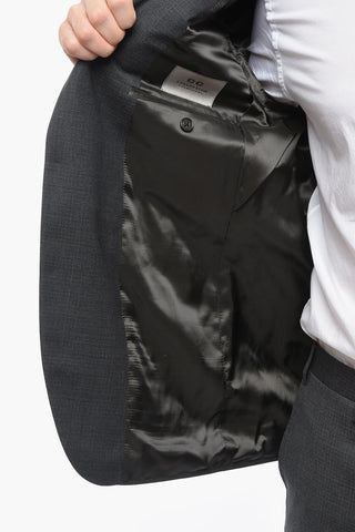 CC COLLECTION Abito 2 Bottoni RIGHT in Lana Vergine Pin Check