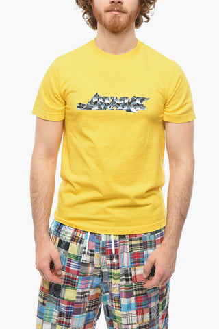 T-shirt Girocollo con Stampa Crome Logo