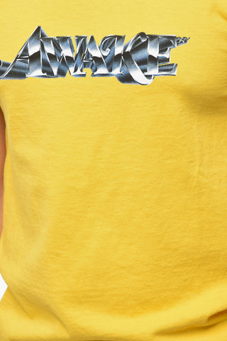 T-shirt Girocollo con Stampa Crome Logo