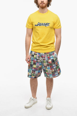 T-shirt Girocollo con Stampa Crome Logo