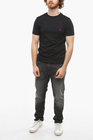 Crew-neck ONE POINT T-Shirt with Breast Pocket