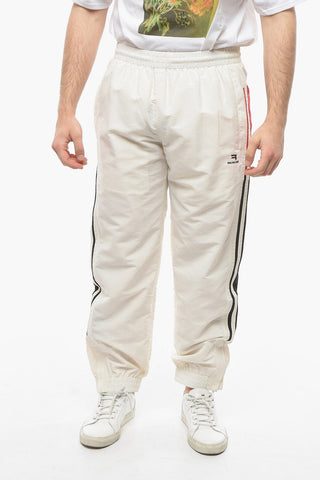 Nylon Joggers with Contrasting Side Bands