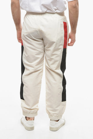 Nylon Joggers with Contrasting Side Bands