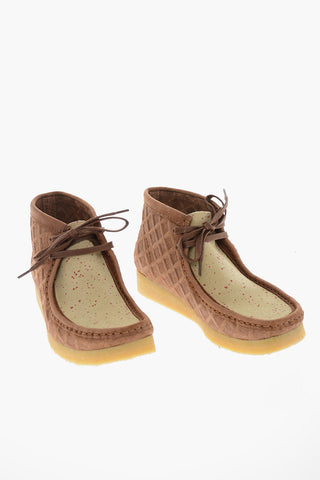 SWEET CHICK Quilted and Painting Effect Suede WALLABEE Desert Boots