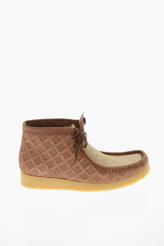 SWEET CHICK Quilted and Painting Effect Suede WALLABEE Desert Boots