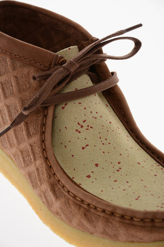 SWEET CHICK Quilted and Painting Effect Suede WALLABEE Desert Boots