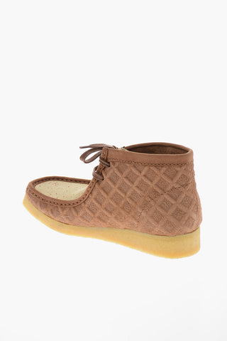 SWEET CHICK Quilted and Painting Effect Suede WALLABEE Desert Boots
