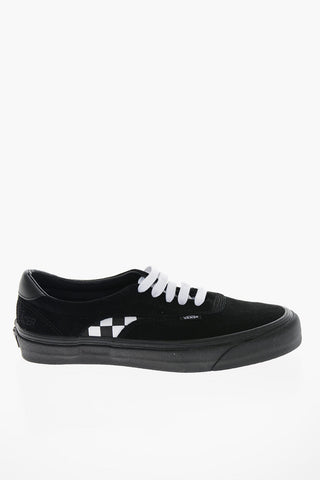 Leather ACER NI SP Sneakers with Canvas Checkerboard Details