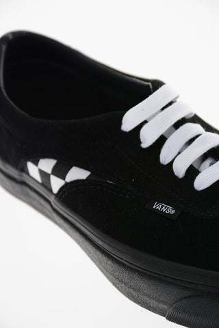 Leather ACER NI SP Sneakers with Canvas Checkerboard Details