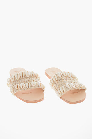 Crochet Sandals with Shell Embellishment