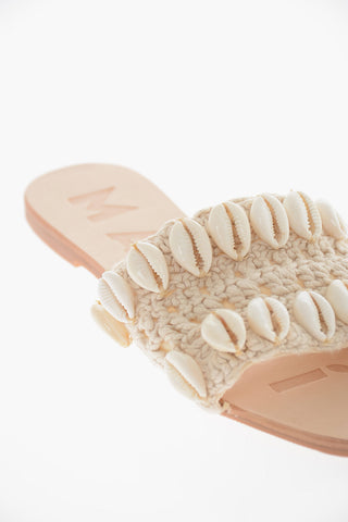 Crochet Sandals with Shell Embellishment