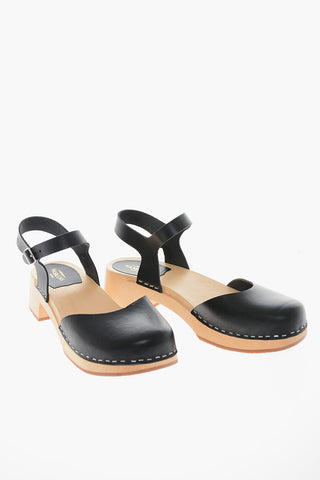 Leather NEW COVERED Mary Jane Sandals with Strap Closure 5cm