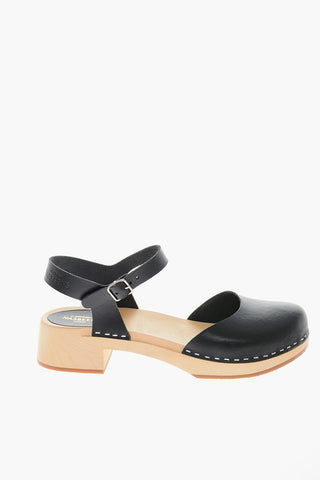 Leather NEW COVERED Mary Jane Sandals with Strap Closure 5cm